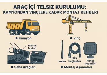 Araç İçi Telsiz Kurulumu: Kamyondan Vinçlere Kadar Montaj Rehberi